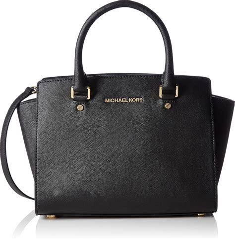 Amazon.com: Michael Kors Selma Saffiano Leather Medium Satchel